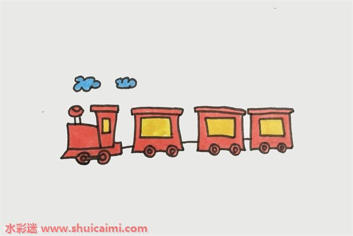火车简笔画步骤,一步步教你火车怎么画