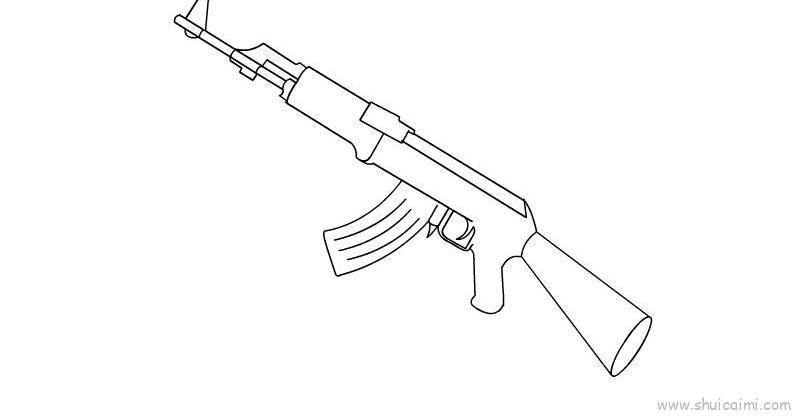 ak47儿童画怎么画 ak47简笔画图片