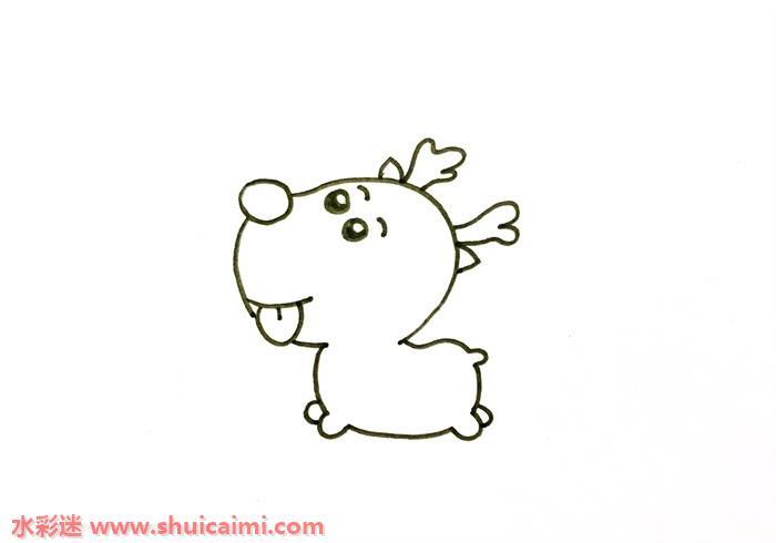 圣诞鹿怎么画 圣诞鹿简笔画步骤
