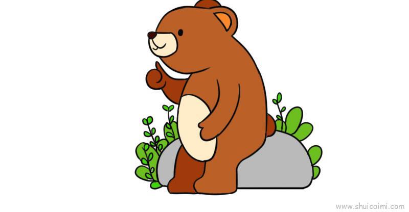 动物情景画儿童画怎么画 动物情景画简笔画顺序