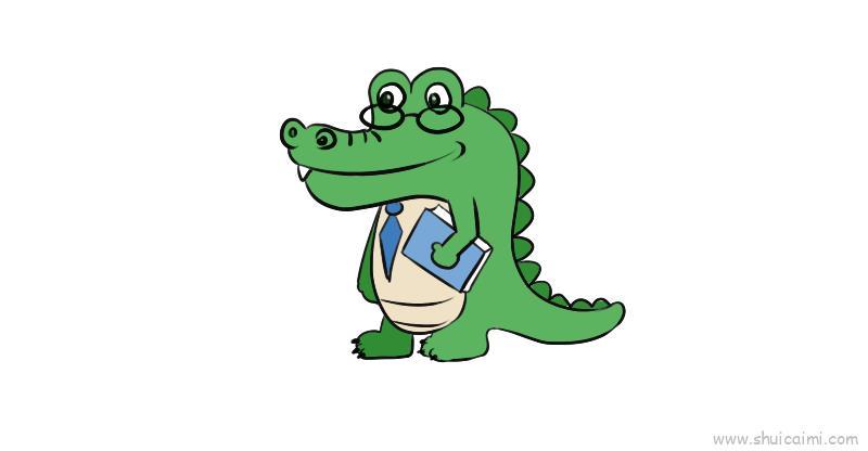 鳄鱼儿童画怎么画 鳄鱼简笔画简单