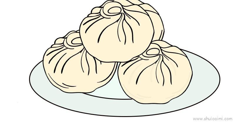 包子儿童画怎么画 包子简笔画顺序