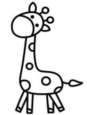 长颈鹿简笔画 长颈鹿简笔画图片大全