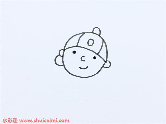 小孩钓鱼简笔画怎么画简单彩色