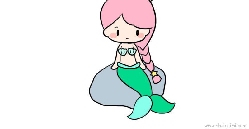 美人鱼公主儿童画怎么画 美人鱼公主简笔画步骤