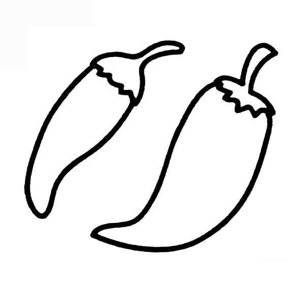 辣椒简笔画 辣椒简笔画儿童简笔画