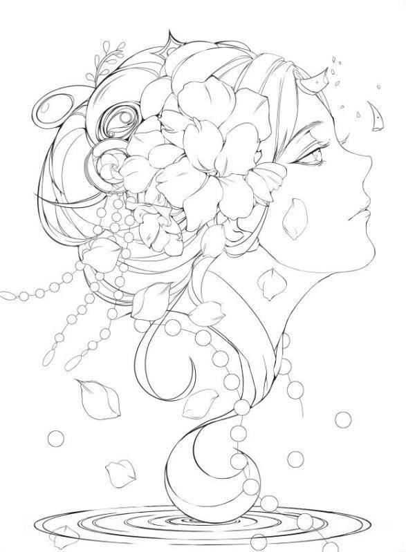 古代美女简笔画 古代美女简笔画古装