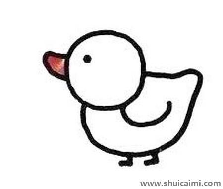 小黄鸭儿童简笔画