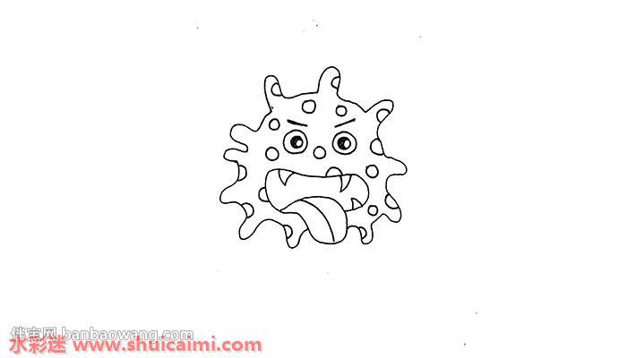 卡通病毒细菌简笔画怎么画？病毒细菌简笔画步骤分享