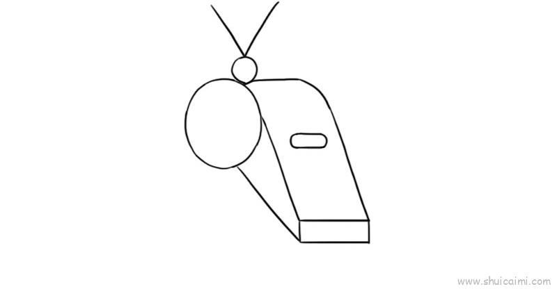 口哨儿童画怎么画 口哨简笔画顺序