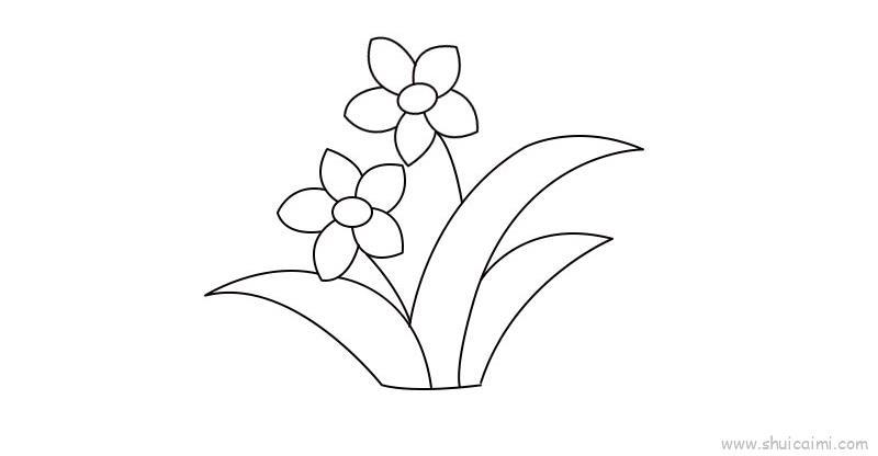 水仙花儿童画怎么画 水仙花简笔画好看