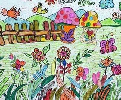 花园简笔画 花园简笔画儿童画