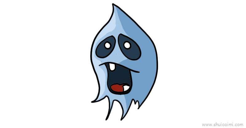 恐怖幽灵儿童画怎么画 恐怖幽灵简笔画简单