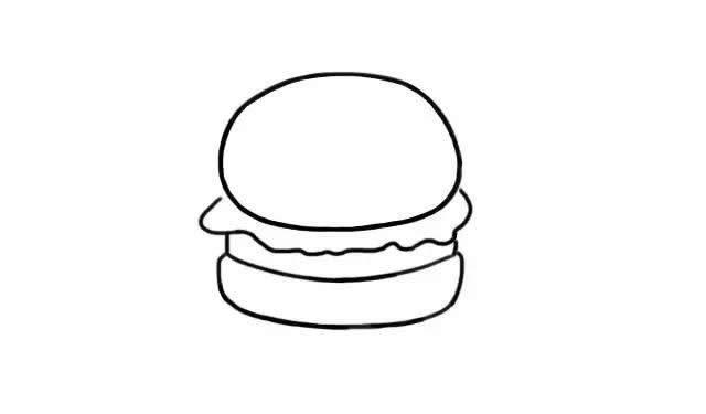 汉堡包简笔画 汉堡包简笔画卡通画