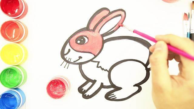 兔子简笔画彩色 兔子简笔画彩色可爱卡通