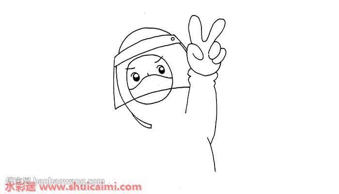 穿防护服怎么画 穿防护服简笔画漂亮卡通