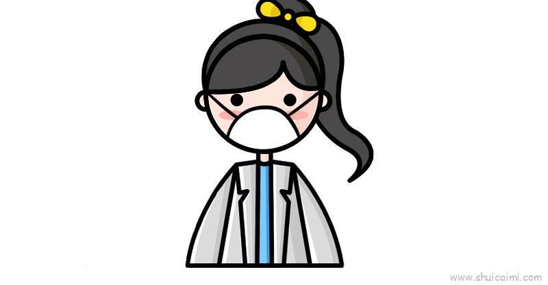 抗击疫情儿童画怎么画 抗击疫情简笔画步骤