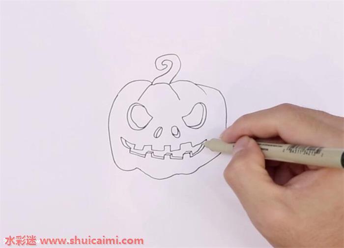 南瓜灯怎么画 南瓜灯简笔画图片大全带颜色