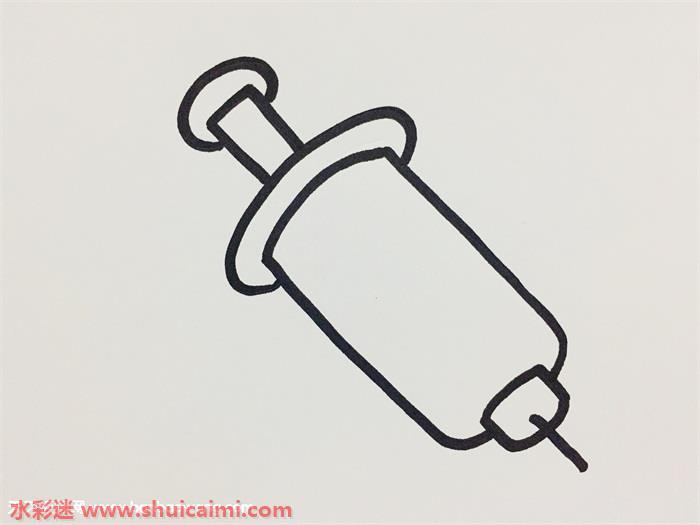 注射器怎么画 注射器简笔画彩色