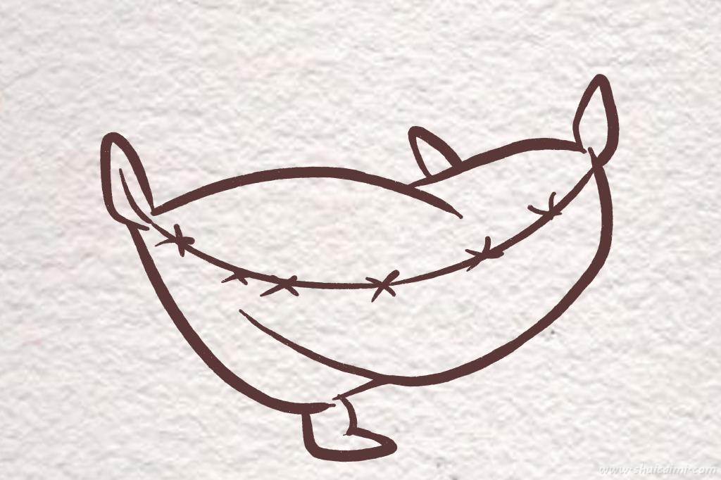 会武术的枕头怎么画 会武术枕头简笔画图片大全带颜色