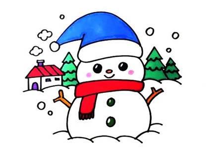 雪人简笔画图片大全 雪人简笔画图片大全带颜色
