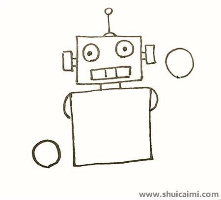 机器人儿童简笔画