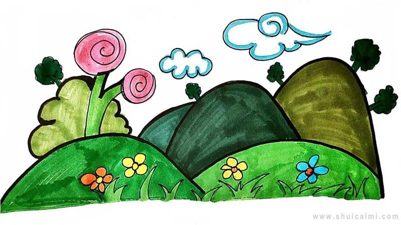 田野简笔画怎么画 田野简笔画图片大全