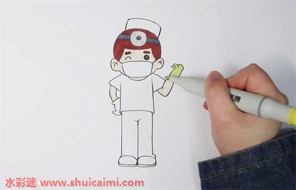 手术医生怎么画 手术医生简笔画图片大全带颜色