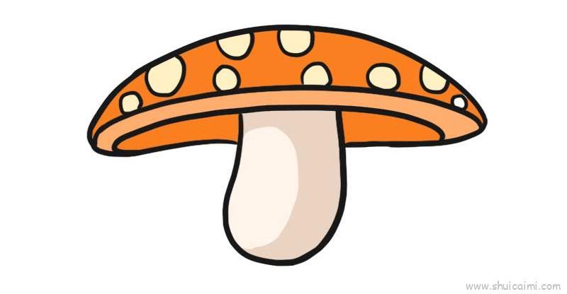 花蘑菇儿童画怎么画 花蘑菇简笔画图片