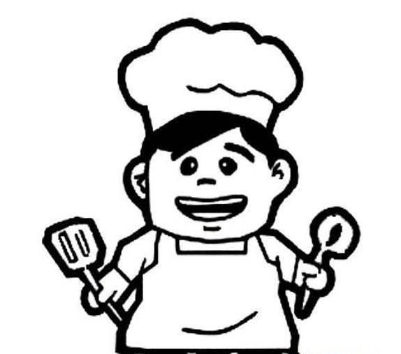 厨师简笔画图片大全 厨师简笔画图片大全颜色可爱