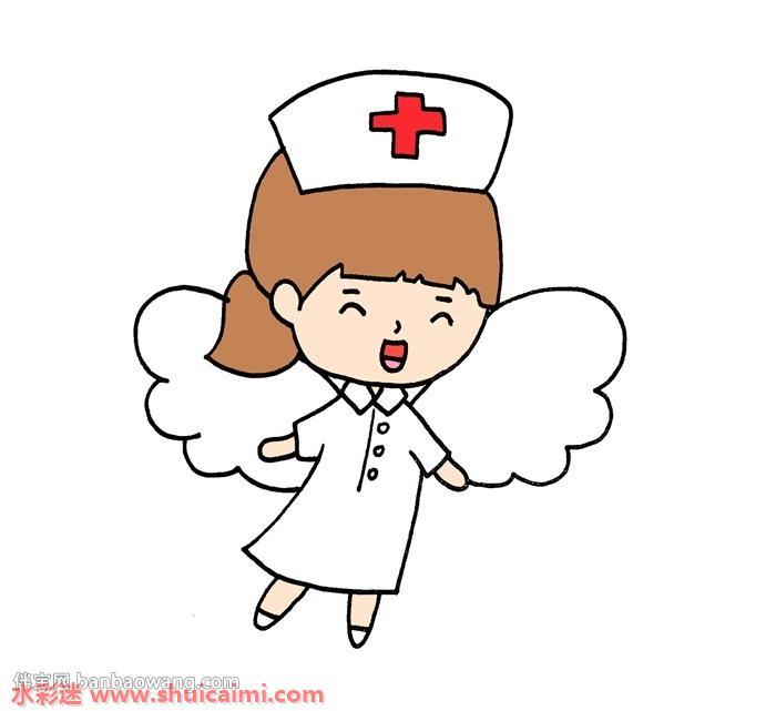 白衣天使怎么画 白衣天使简笔画漂亮彩色