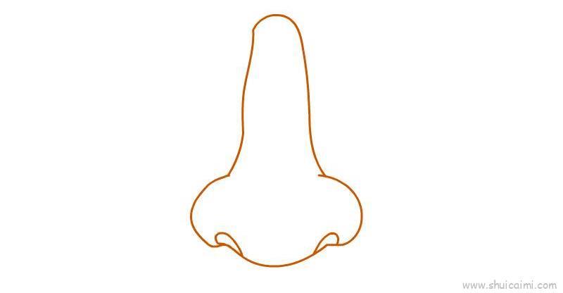 鼻子儿童画怎么画 鼻子简笔画图片