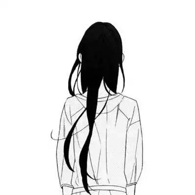 女孩背影简笔画 校园女孩背影简笔画