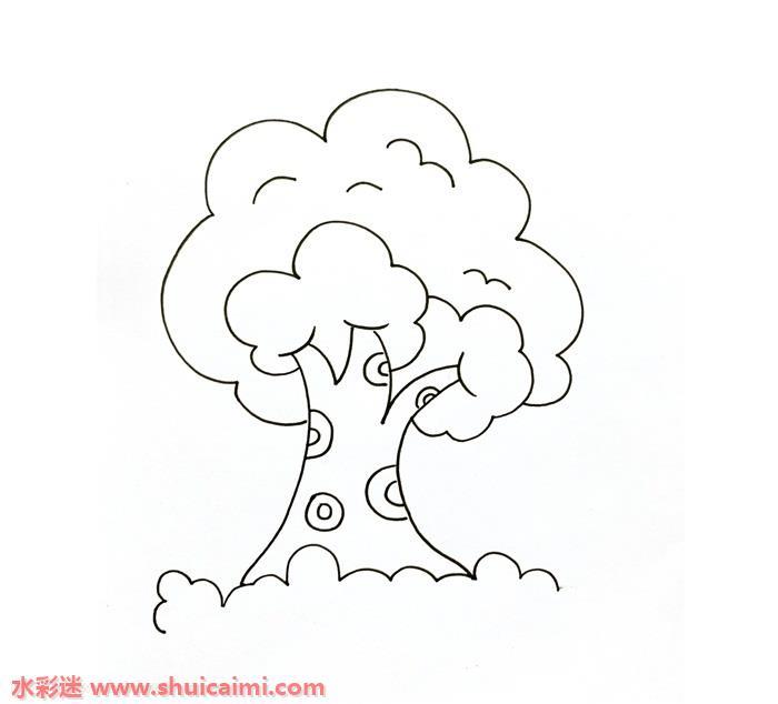 大树怎么画 儿童画大树简笔画简单好看带颜色