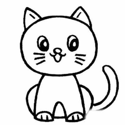 简笔画猫 简笔画猫的画法最简单