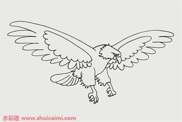老鹰霸气怎么画 霸气老鹰简笔画画法