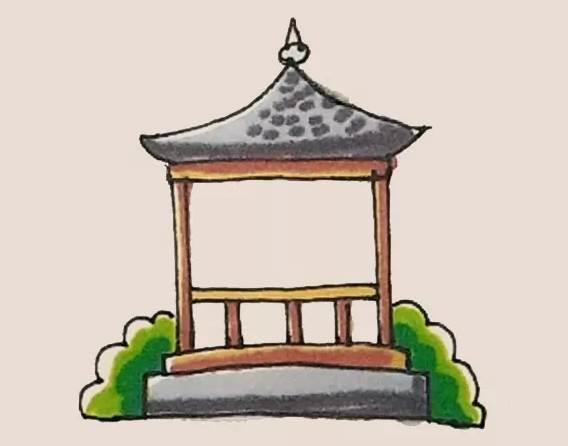 亭子简笔画图片大全 亭子简笔画图片大全简单