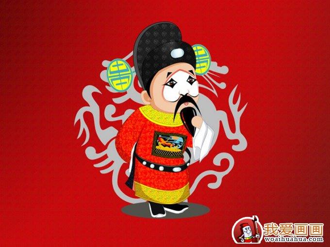 戏剧丑角卡通人物形象4P，中国戏剧人物图片简笔画怎么画 戏剧丑角卡通人物形象4P，中国戏剧人物图片简笔画图片