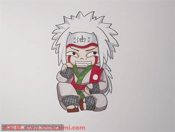 火影忍者自来也怎么画 火影忍者自来也简笔画画法