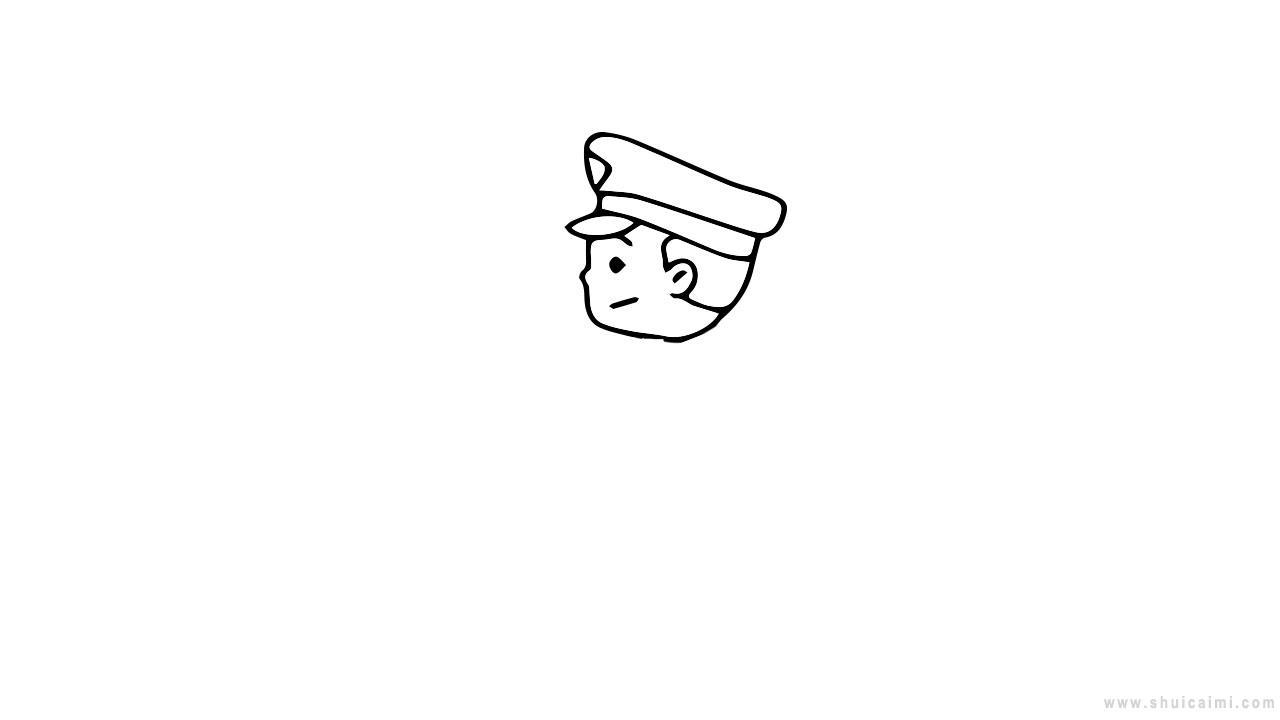 交通警察简笔画怎么画 交通警察简笔画步骤
