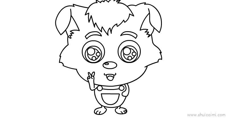 小灰灰儿童画怎么画 小灰灰简笔画画法