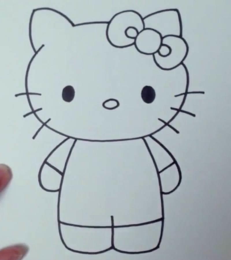 凯蒂猫简笔画图片大全 凯蒂猫简笔画图片大全hellokitty