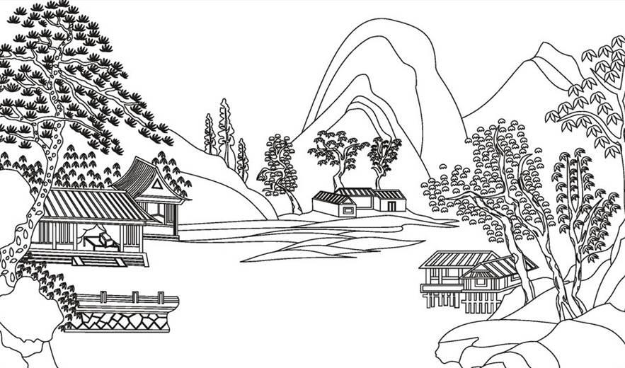风景简笔画图片大全 风景简笔画图片大全带颜色