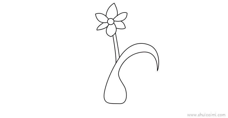 水仙花儿童画怎么画 水仙花简笔画步骤