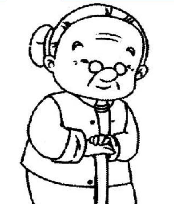 老年人简笔画 老奶奶简笔画