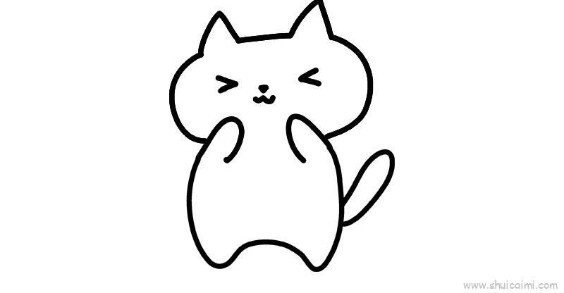 小花猫儿童画怎么画 小花猫简笔画好看