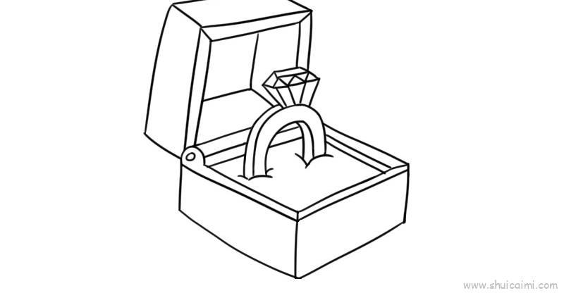 情人节钻戒儿童画怎么画 情人节钻戒简笔画简单