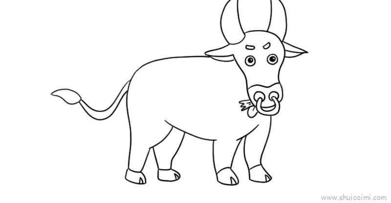 水牛儿童画怎么画 水牛简笔画画法