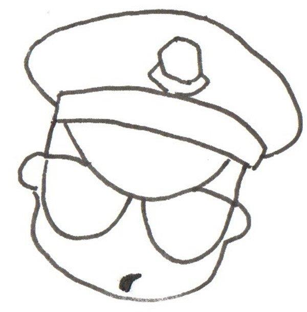 警察的简笔画怎么画 警察的简笔画图片大全
