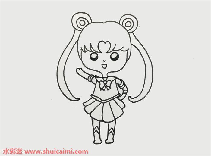 好看的简笔画月亮公主怎么画？